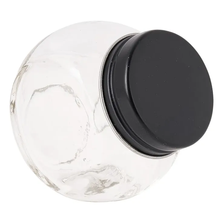 Xenos Kruidenpot mini - zwart - 50 ml- Voorraadpotten