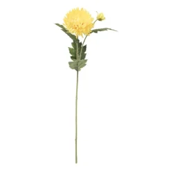 Xenos Kunstbloem chrysant - geel - 60 cm- Kunstbloemen