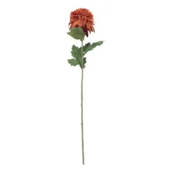 Xenos Kunstbloem chrysant groot - oranje - 73 cm- Kunstbloemen