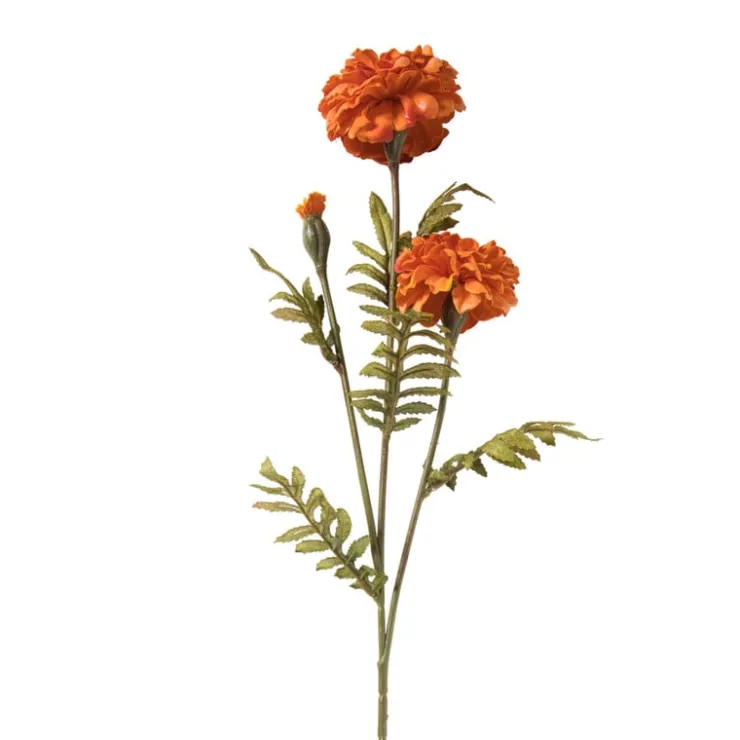 Xenos Kunstbloem hortensia - oranje - 62 cm- Kunstbloemen