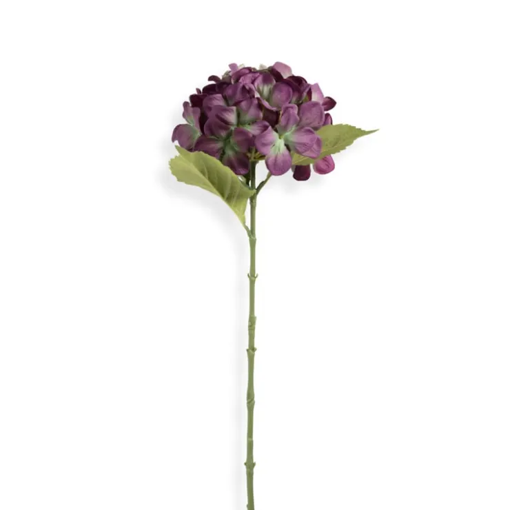 Xenos Kunstbloem hortensia - paars - 63 cm- Kunstbloemen