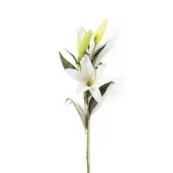 Xenos Kunstbloem lelie - wit - 91 cm- Kunstbloemen