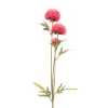 Xenos Kunstbloem met 3 chrysanten - fuchsia - 68 cm- Kunstbloemen