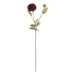 Xenos Kunstbloem met 2 chrysanten - paars - 73 cm- Kunstbloemen