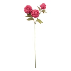 Xenos Kunstbloem met 3 hortensia's - fuchsia - 69 cm- Kunstbloemen