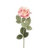 Xenos Kunstbloem roos - roze - 64 cm- Kunstbloemen