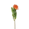 Xenos Kunstbloem speldenkussen - oranje - 48 cm- Kunstbloemen