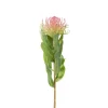 Xenos Kunstbloem speldenkussen - roze - 48 cm- Kunstbloemen
