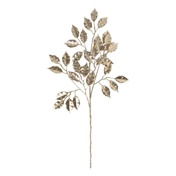 Xenos Kunsttak bladeren - goudkleurigkleurig - 64 cm- Kunstbloemen