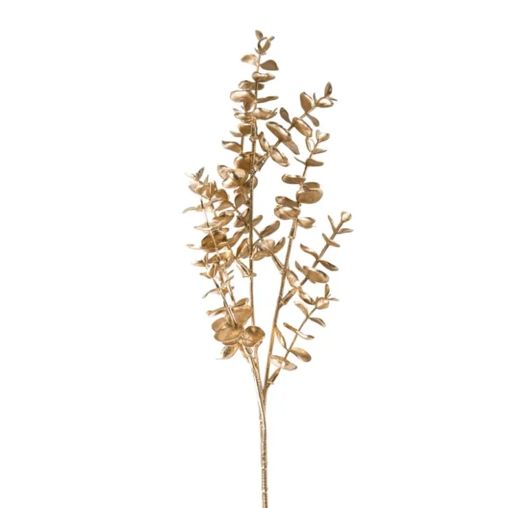 Xenos Kunsttak eucalyptus - goudkleurigkleurig - 56 cm- Kunstbloemen