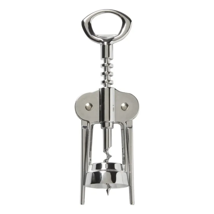 Xenos Kurkentrekker London - zilverkleurig - 19.5 cm- Keukengerei