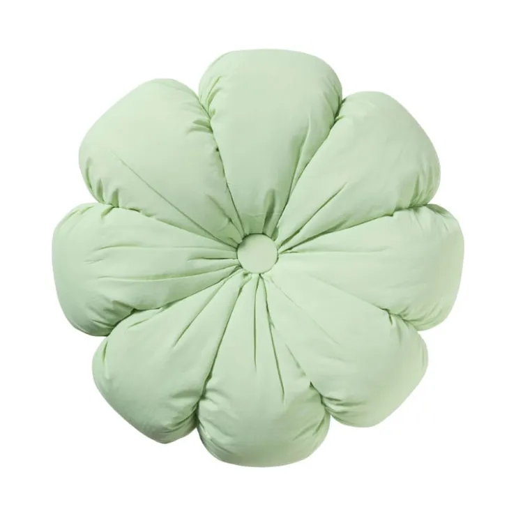 Xenos Kussen bloem - groen - ø42 cm- Kussens