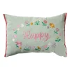 Xenos Kussen bloem happy easter - multikleur - 35x50 cm- Kussens