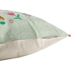 Xenos Kussen bloem happy easter - multikleur - 35x50 cm- Kussens