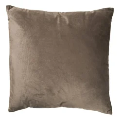 Xenos Kussen chenille - bruin - 45x45 cm- Kussens