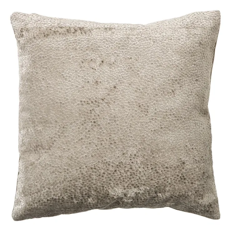Xenos Kussen jacquard geschubt - bruin - 45x45 cm- Kussens