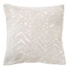 Xenos Kussen jacquard zigzag - beige - 45x45 cm- Kussens