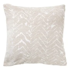 Xenos Kussen jacquard zigzag - beige - 45x45 cm- Kussens