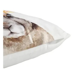 Xenos Kussen konijn - polyester - 45x45 cm- Kussens