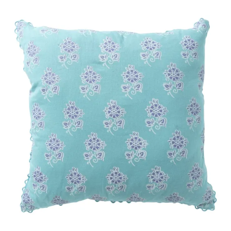 Xenos Kussen met print - blauw - 45x45 cm- Kussens