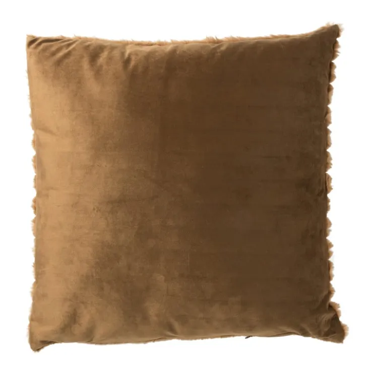 Xenos Kussen rib - bruin - 45x45 cm- Kussens