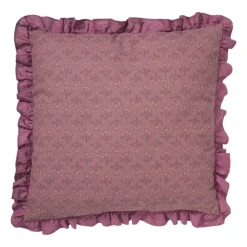 Xenos Kussen ruches - roze - 45x45 cm- Kussens