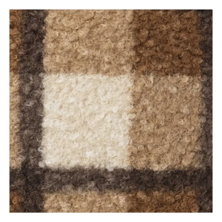 Xenos Kussen ruit - bruin - 45x45 cm- Kussens
