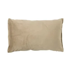 Xenos Kussen velvet - bruin - 30x50 cm- Kussens