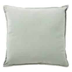 Xenos Kussen velvet - groen - 45x45 cm- Kussens