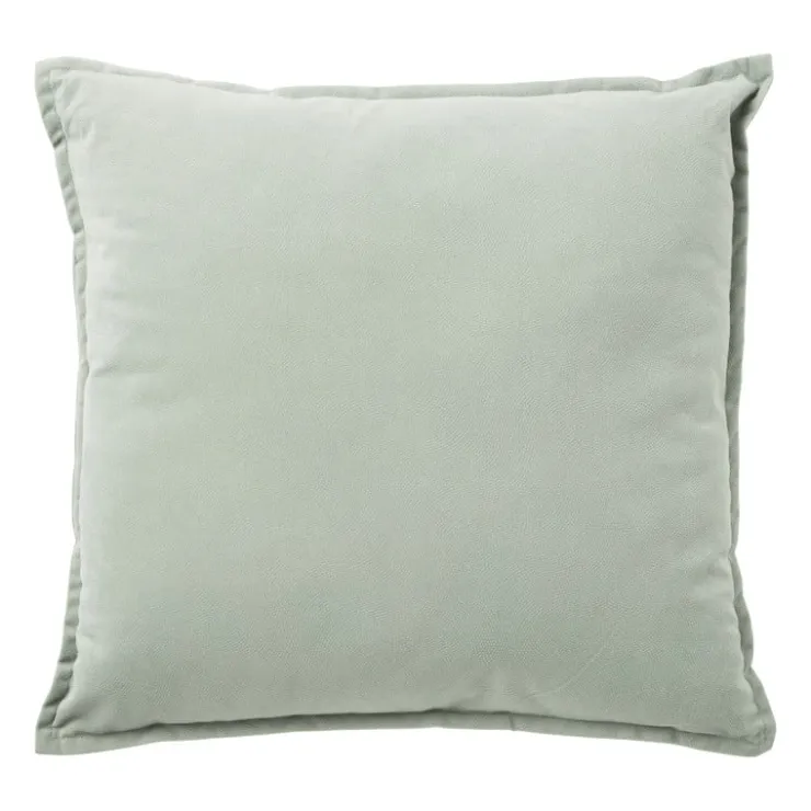 Xenos Kussen velvet - groen - 45x45 cm- Kussens