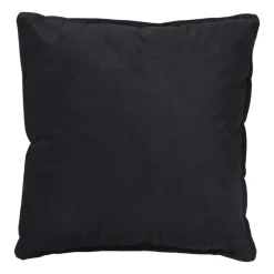Xenos Kussen velvet - zwart - 45x45 cm- Kussens