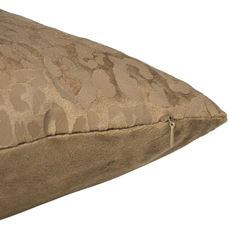 Xenos Kussen velvet animal - bruin - 45x45 cm- Kussens