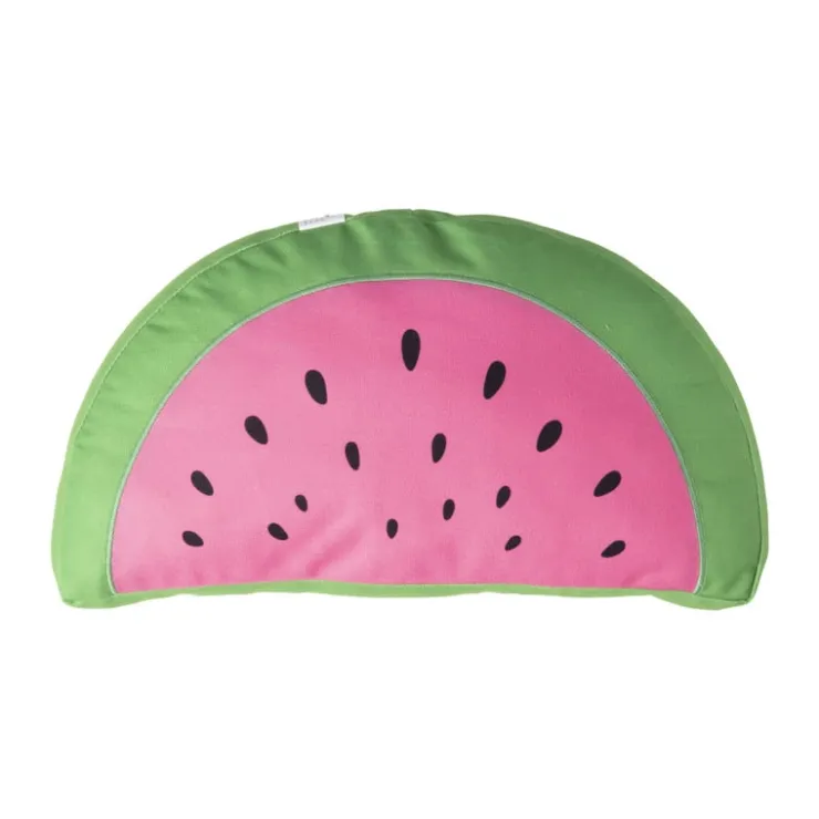 Xenos Kussen watermeloen - roze/groen -37x20 cm- Kussens