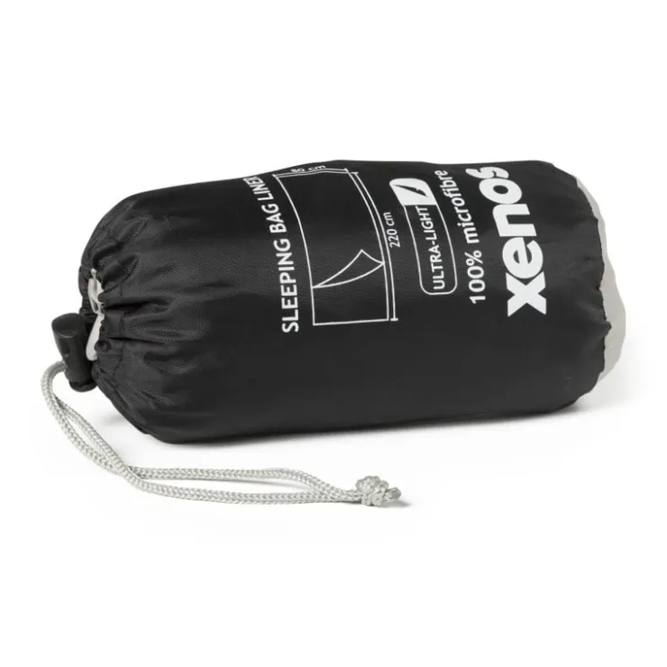 Xenos Lakenzak ultra light - lichtgrijs - 220x80x80 cm - 200 gram- Slaapzakken