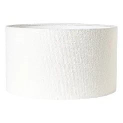 Xenos Lampenkap bouclé - wit - ø45x26 cm- Lampenkappen
