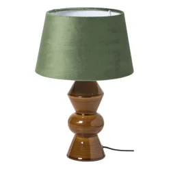 Xenos Lampenkap taps middel - groen - ø28x17 cm- Lampenkappen