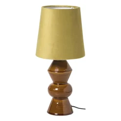 Xenos Lampenkap taps mini - geel - ø17x13 cm- Lampenkappen