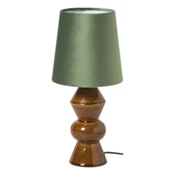 Xenos Lampenkap taps mini - groen - ø17x13 cm- Lampenkappen