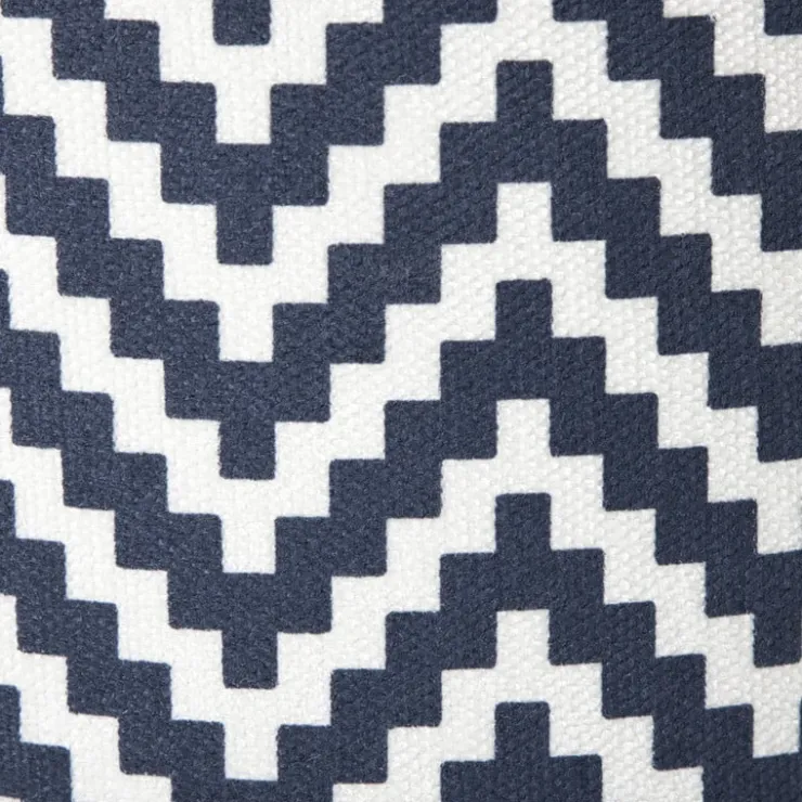 Xenos Lampenkap zigzag groot - zwart/wit - ø24.5x17.5 cm- Lampenkappen