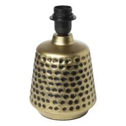 Xenos Lampvoet - gehamerd goud - ø15x24 cm- Lampenvoeten