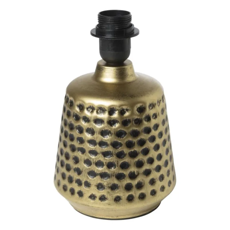 Xenos Lampvoet - gehamerd goud - ø15x24 cm- Lampenvoeten
