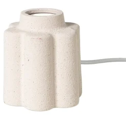 Xenos Lampvoet bloem - beige - ø11x13 cm- Lampenvoeten