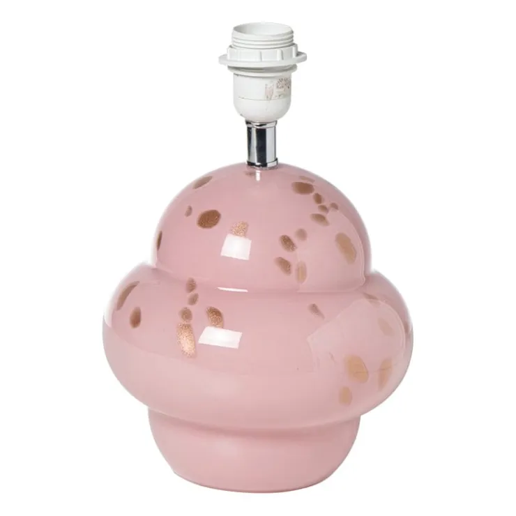 Xenos Lampvoet bobbel - roze/goud - ø21x30 cm- Lampenvoeten
