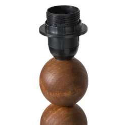 Xenos Lampvoet bollen hoog - bruin - ø25x130 cm- Kerstcadeaus|Staande Lampen