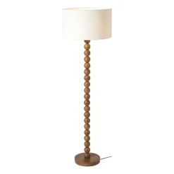 Xenos Lampvoet bollen hoog - bruin - ø25x130 cm- Kerstcadeaus|Staande Lampen