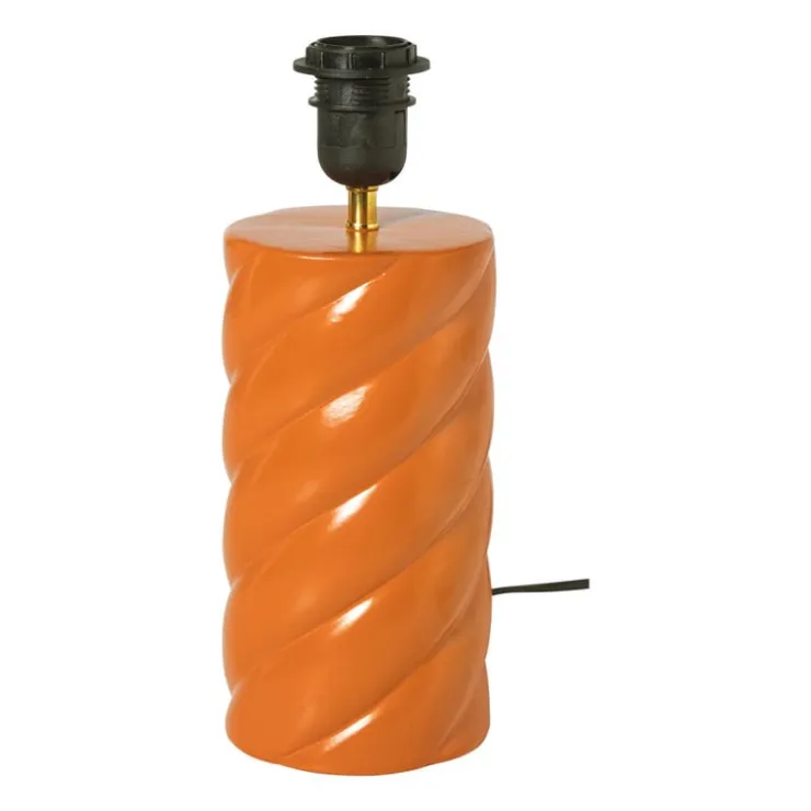 Xenos Lampvoet spekje - oranje - ø11x32 cm- Lampenvoeten