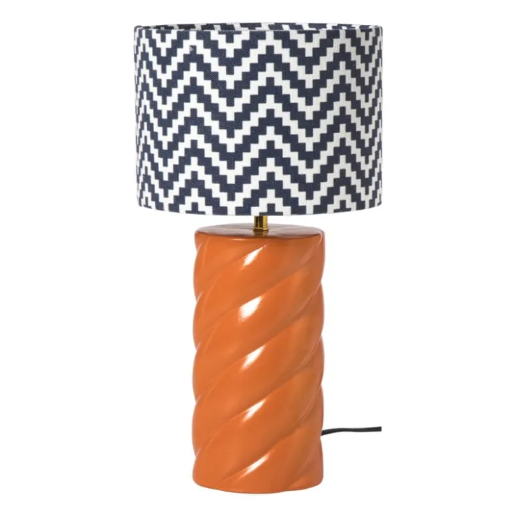 Xenos Lampvoet spekje - oranje - ø11x32 cm- Lampenvoeten
