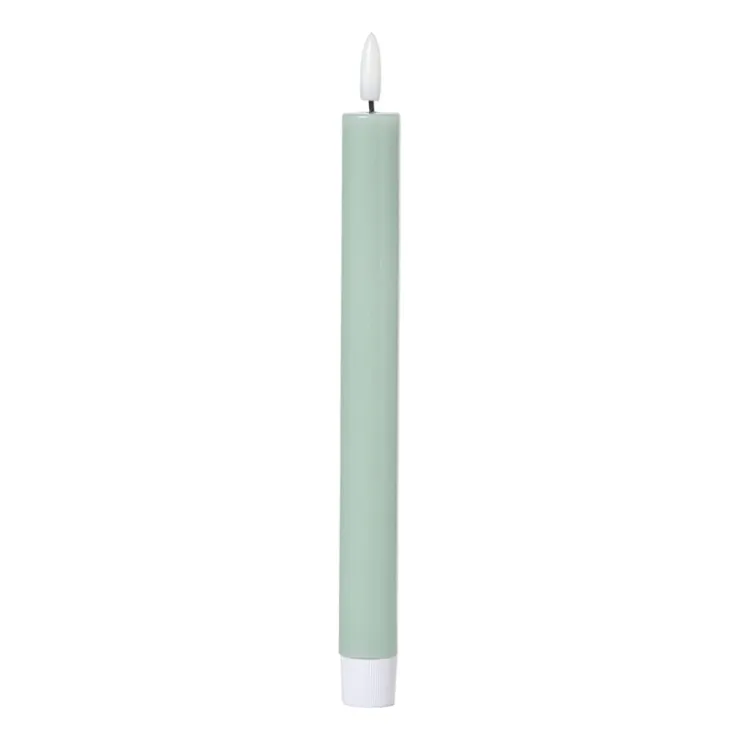 Xenos LED dinerkaars - groen - ø2.2x24.5 cm- Led Kaarsen
