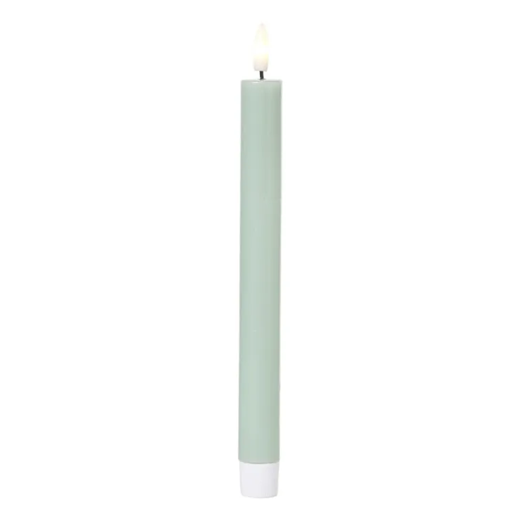 Xenos LED dinerkaars - groen - ø2.2x24.5 cm- Led Kaarsen