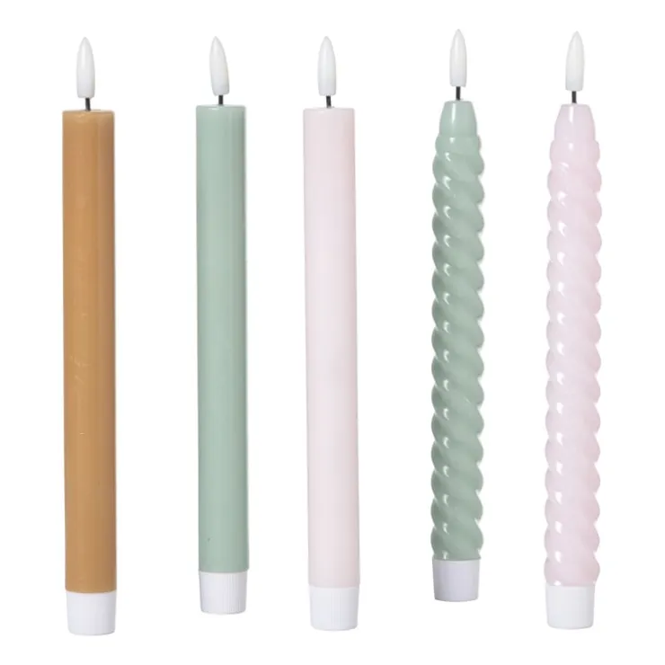 Xenos LED dinerkaars - paars - ø2.2x24.5 cm- Led Kaarsen